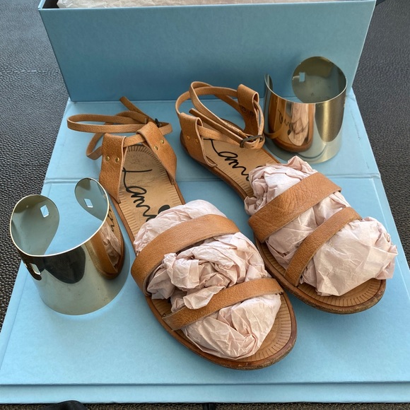 Lanvin flat sandals with silver cuffs from runway - Picture 6 of 11